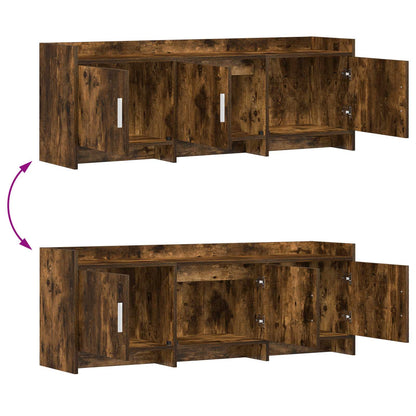 TV Cabinet 130 x 33 x 47 cm Smoked Oak Engineered Wood