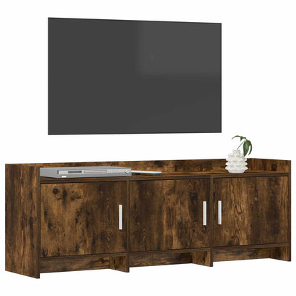 TV Cabinet 130 x 33 x 47 cm Smoked Oak Engineered Wood