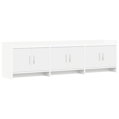 TV Cabinet 168 x 33 x 47 cm White Engineered Wood