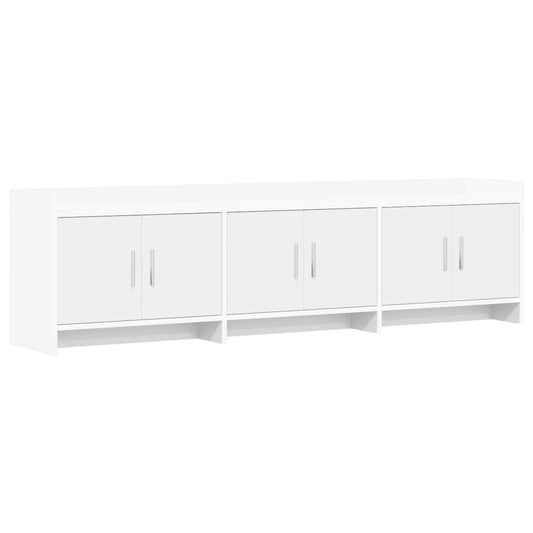TV Cabinet 168 x 33 x 47 cm White Engineered Wood