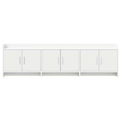 TV Cabinet 168 x 33 x 47 cm White Engineered Wood