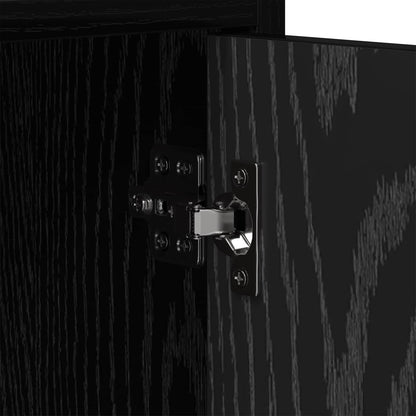 TV Cabinet 168 x 33 x 47 cm Black Oak Engineered Wood