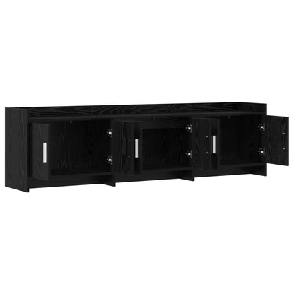 TV Cabinet 168 x 33 x 47 cm Black Oak Engineered Wood