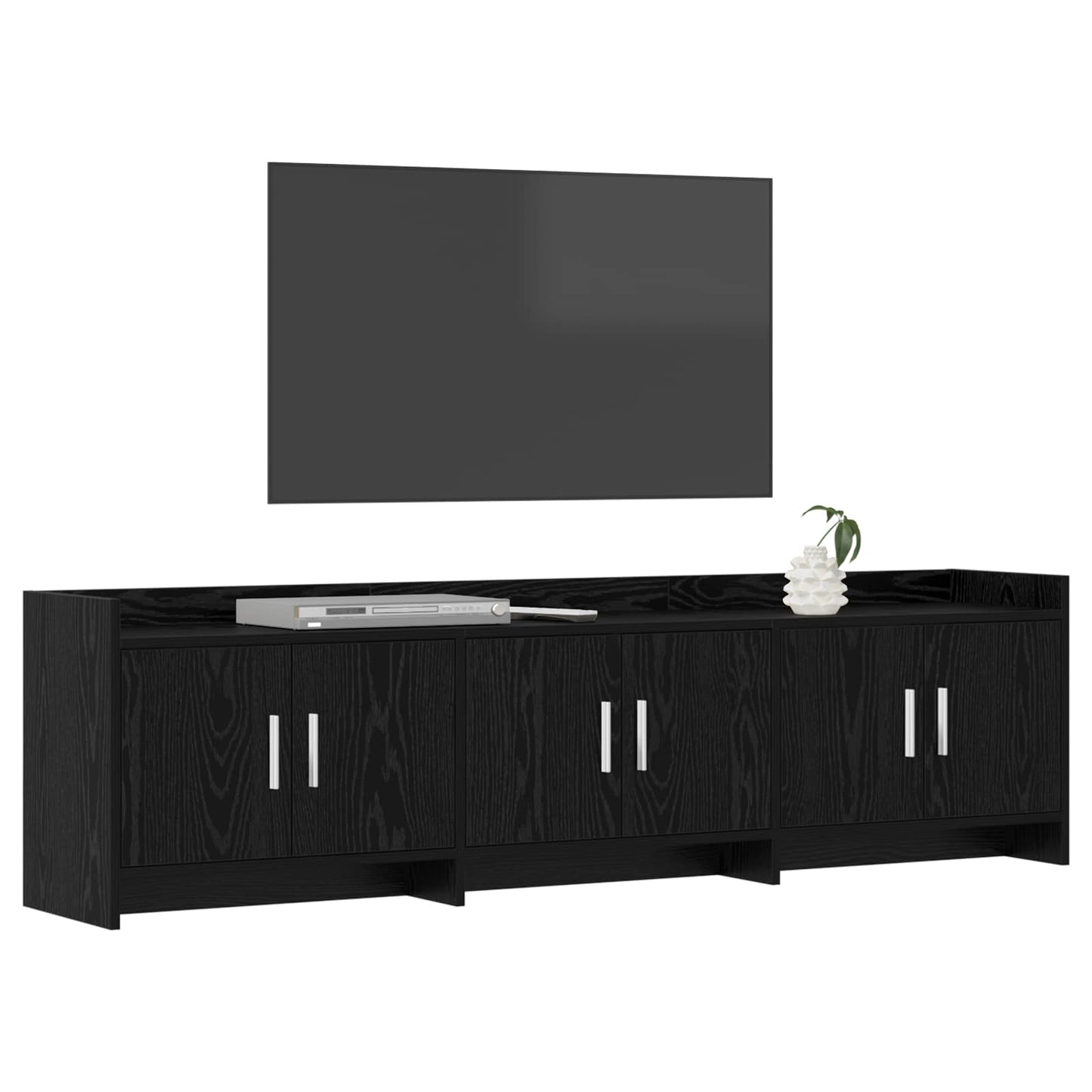 TV Cabinet 168 x 33 x 47 cm Black Oak Engineered Wood