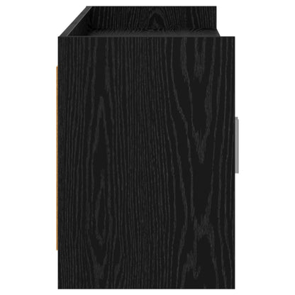 TV Cabinet 168 x 33 x 47 cm Black Oak Engineered Wood
