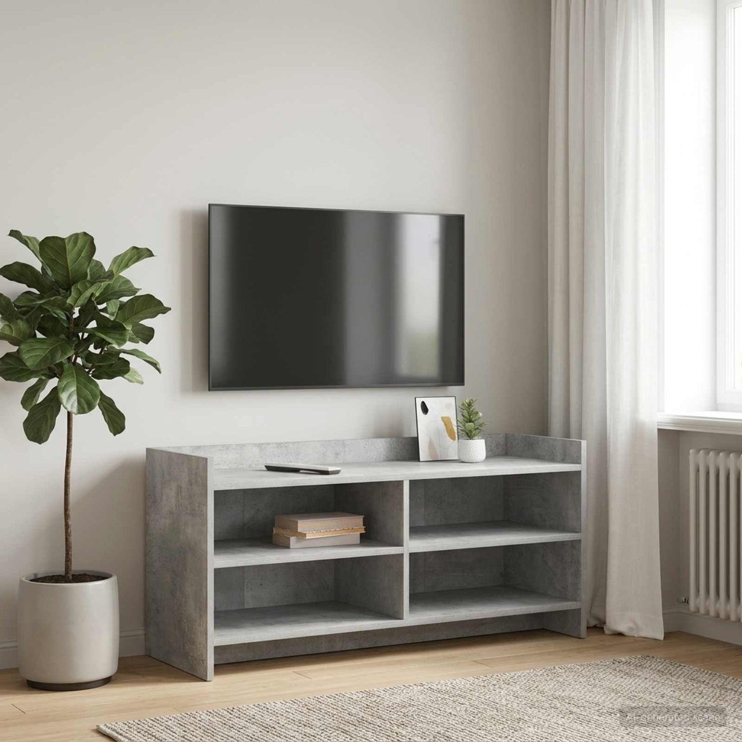 TV Cabinet 100 x 33 x 47 cm Concrete Grey Engineered Wood