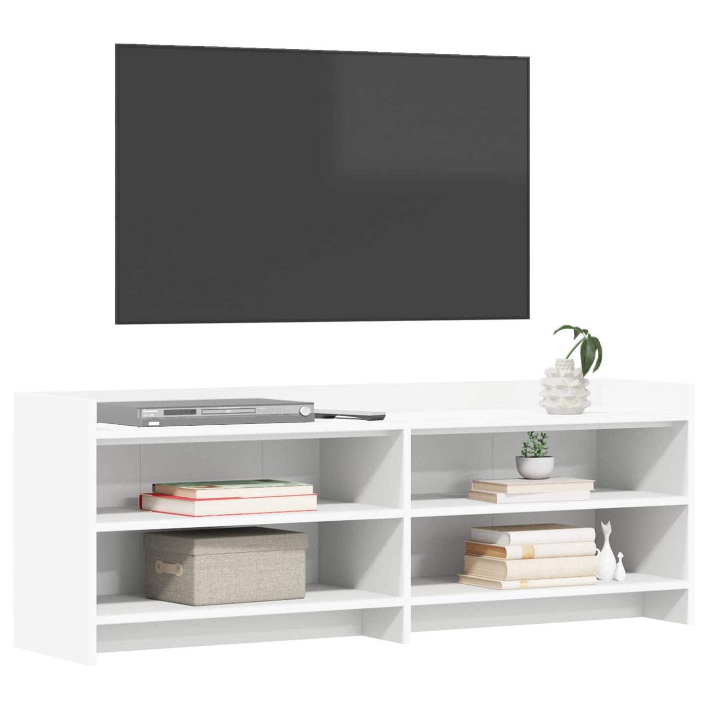 TV Cabinet 135 x 33 x 47 cm White Engineered Wood
