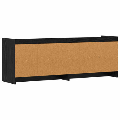TV Cabinet 135 x 33 x 47 cm Black Oak Engineered Wood