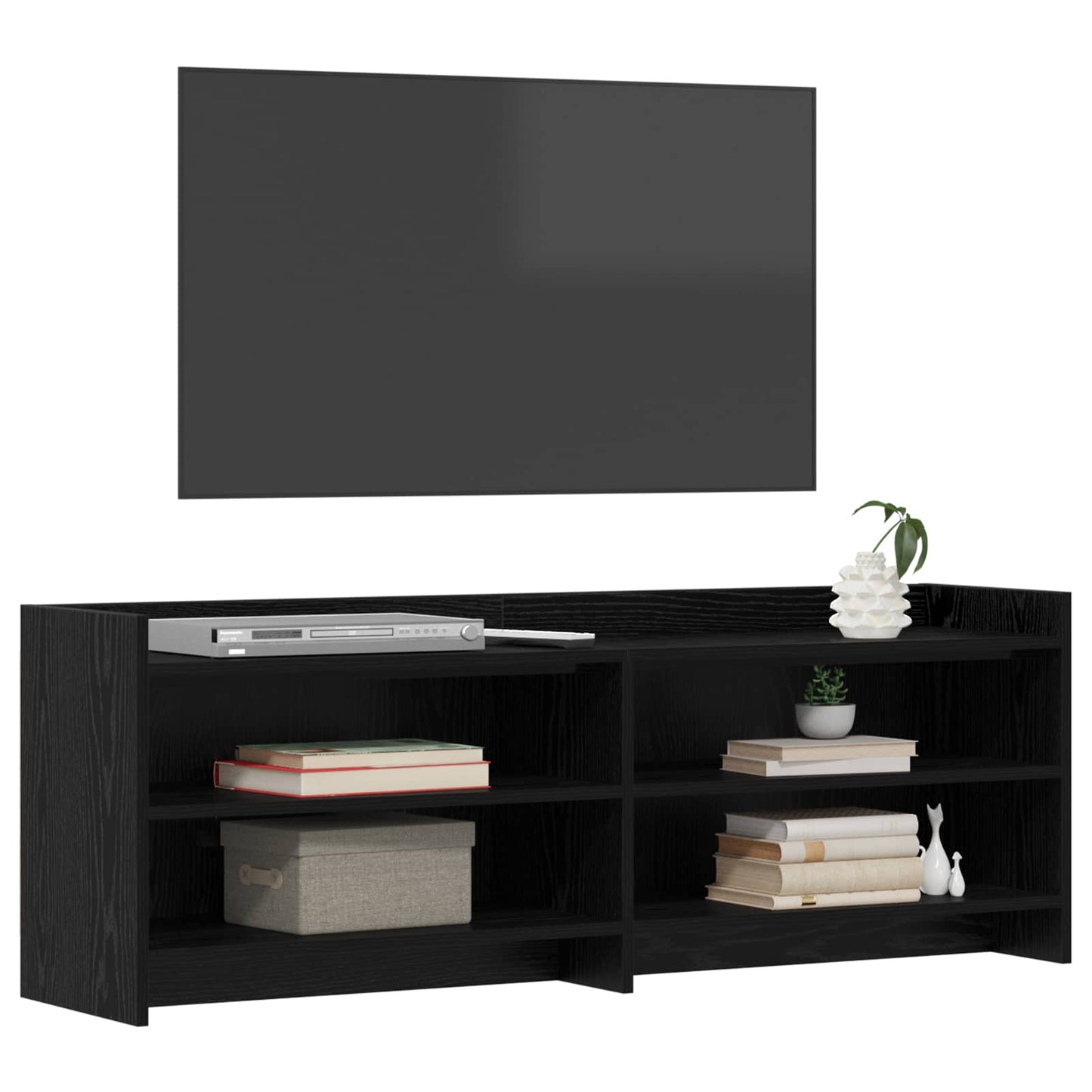 TV Cabinet 135 x 33 x 47 cm Black Oak Engineered Wood