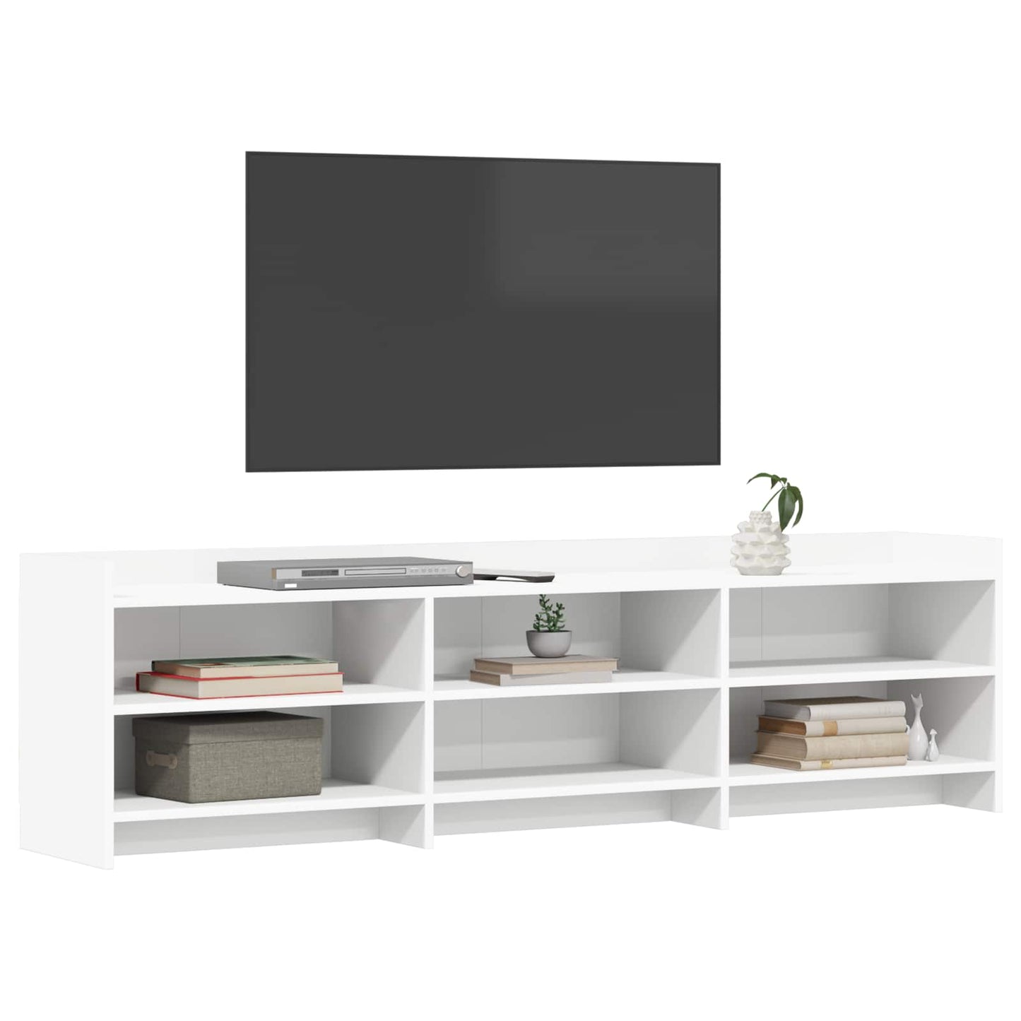 TV Cabinet 168 x 33 x 47 cm White Engineered Wood