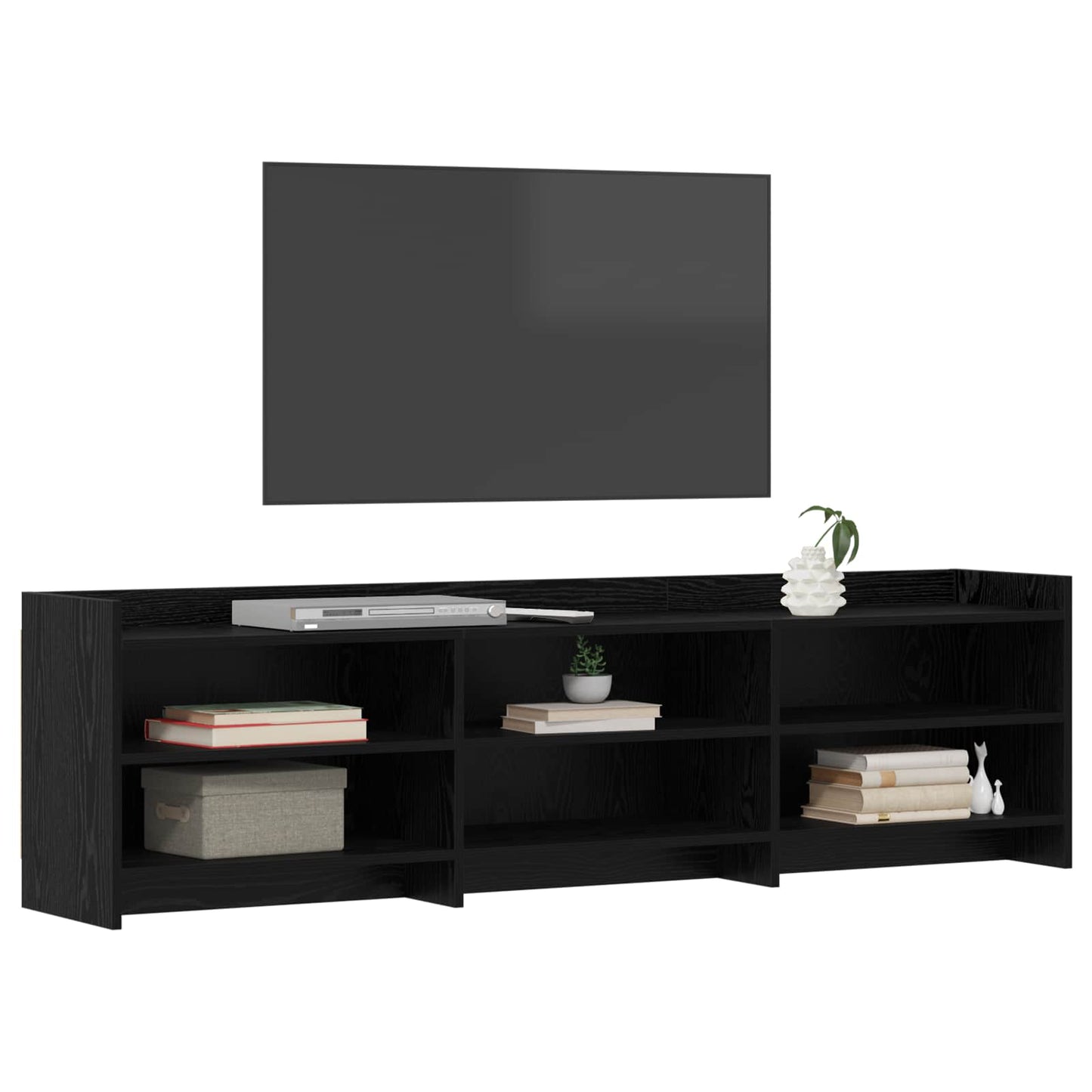 TV Cabinet 168 x 33 x 47 cm Black Oak Engineered Wood