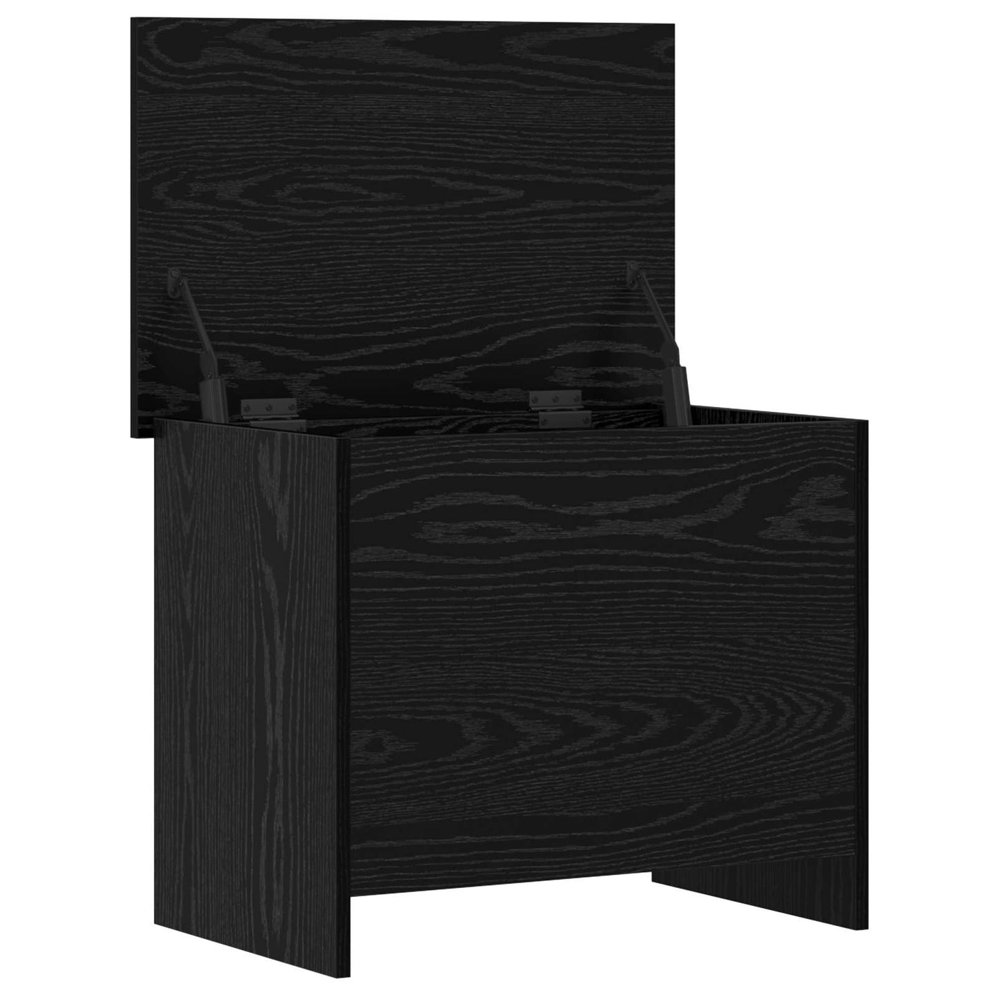 Storage Chest Black Oak 60 x 40 x 50 cm Engineered Wood
