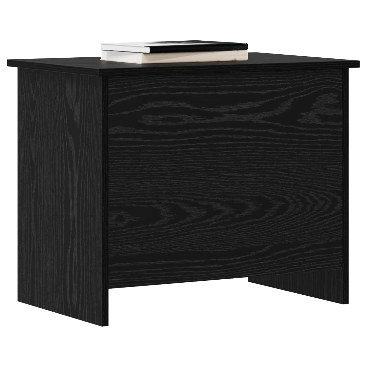 Storage Chest Black Oak 60 x 40 x 50 cm Engineered Wood