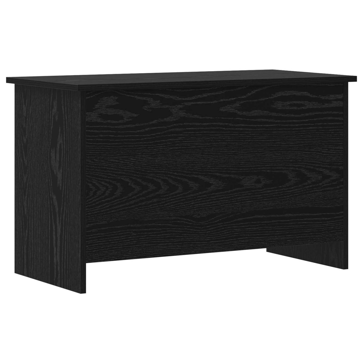 Storage Chest Black Oak 80 x 40 x 50 cm Engineered Wood