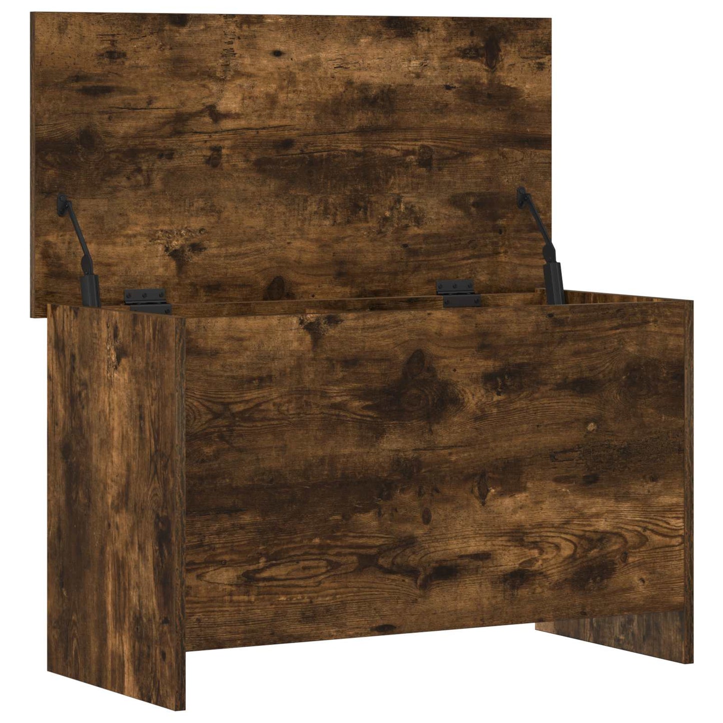 Storage Chest Smoked Oak 80 x 40 x 50 cm Engineered Wood