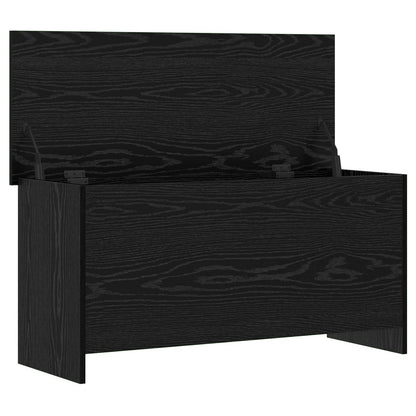 Storage Chest Black Oak 100 x 40 x 50 cm Engineered Wood