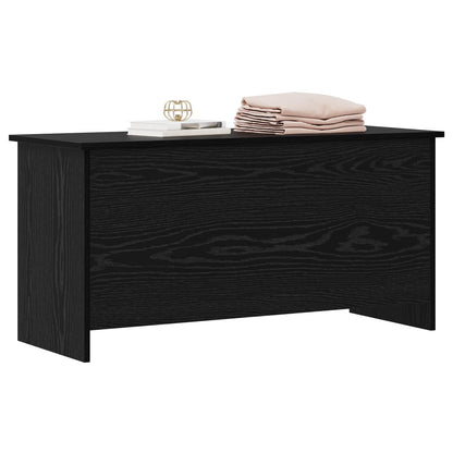 Storage Chest Black Oak 100 x 40 x 50 cm Engineered Wood