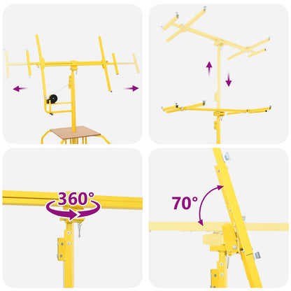 Plasterboard Lifter Manual Yellow 300 x 107 x 330 cm Steel