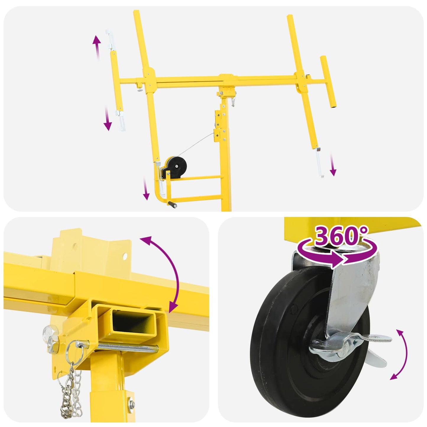 Plasterboard Lifter Manual Yellow 300 x 107 x 330 cm Steel