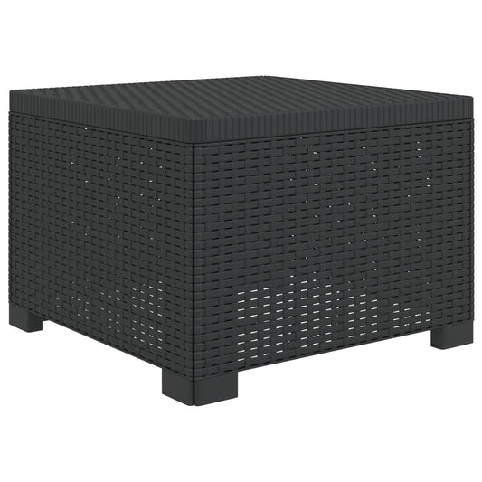 1-Seater Garden Sofa Rattan Look PP Anthracite