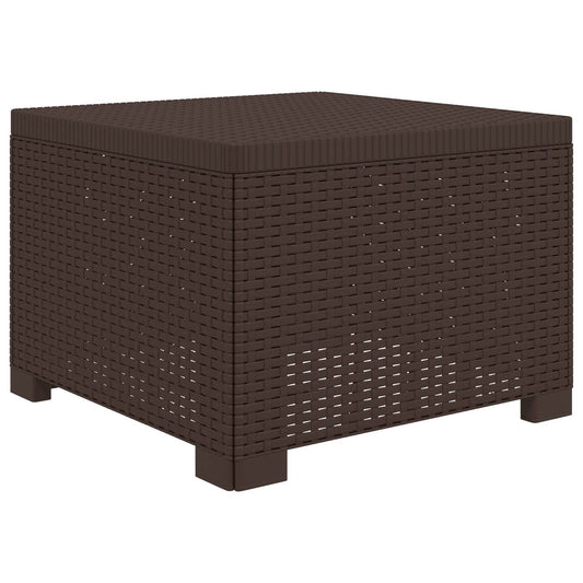 1-Seater Garden Sofa Rattan Look PP Brown