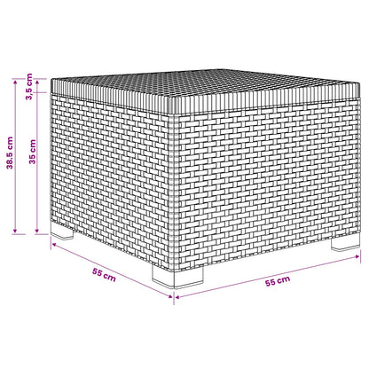 1-Seater Garden Sofa Rattan Look PP Brown