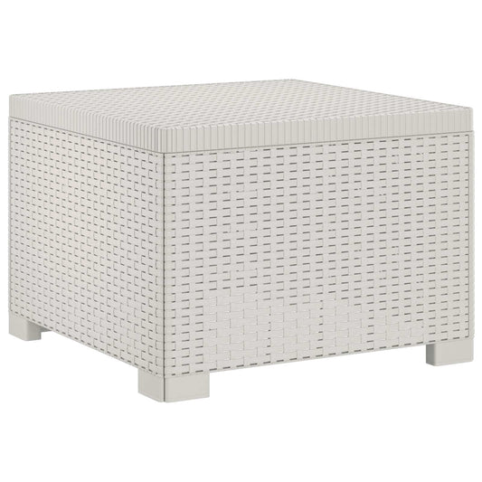 1-Seater Garden Sofa Rattan Look PP White
