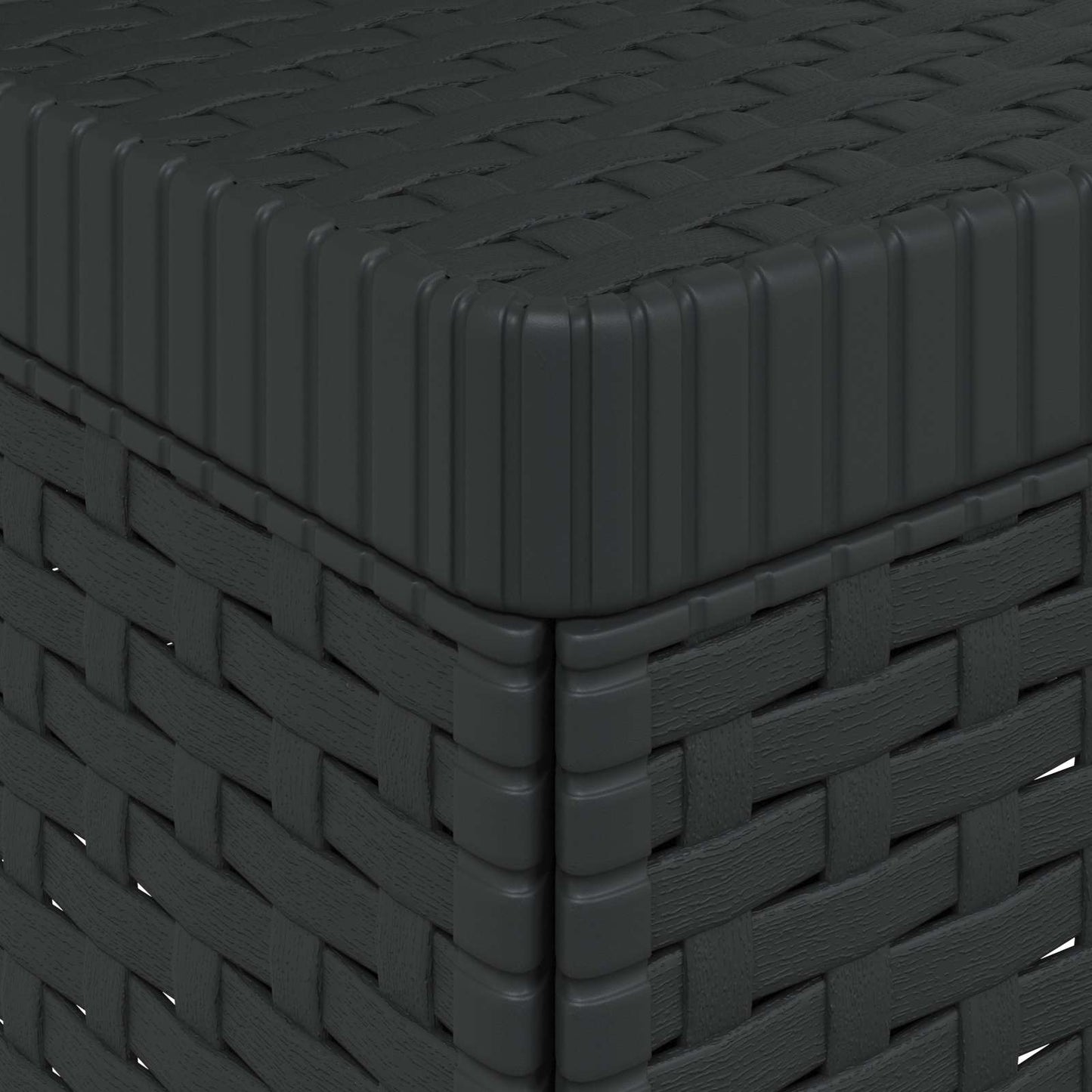 1-Seater Garden Sofa Rattan Look PP Anthracite