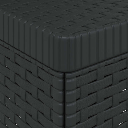 1-Seater Garden Sofa Rattan Look PP Anthracite