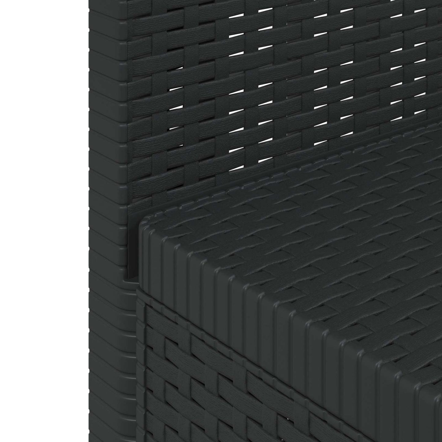 1-Seater Garden Sofa Rattan Look PP Anthracite