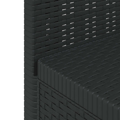 1-Seater Garden Sofa Rattan Look PP Anthracite