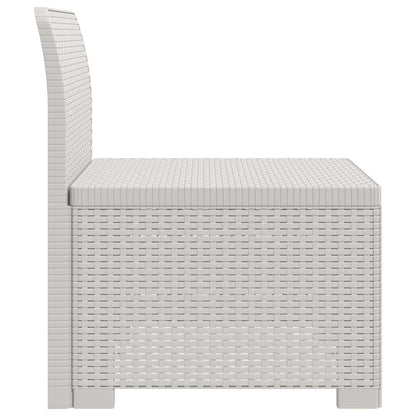1-Seater Garden Sofa Rattan Look PP White
