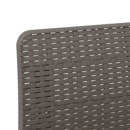 1-Seater Garden Sofa Rattan Look PP Light Grey