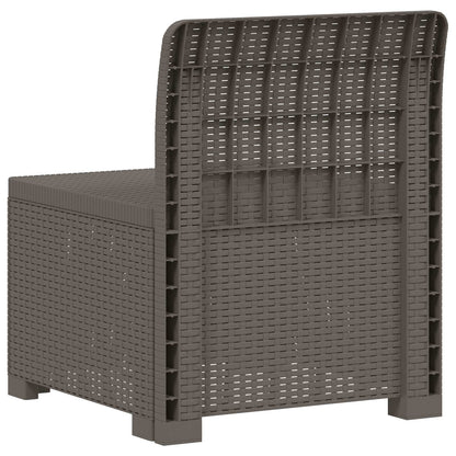 1-Seater Garden Sofa Rattan Look PP Light Grey