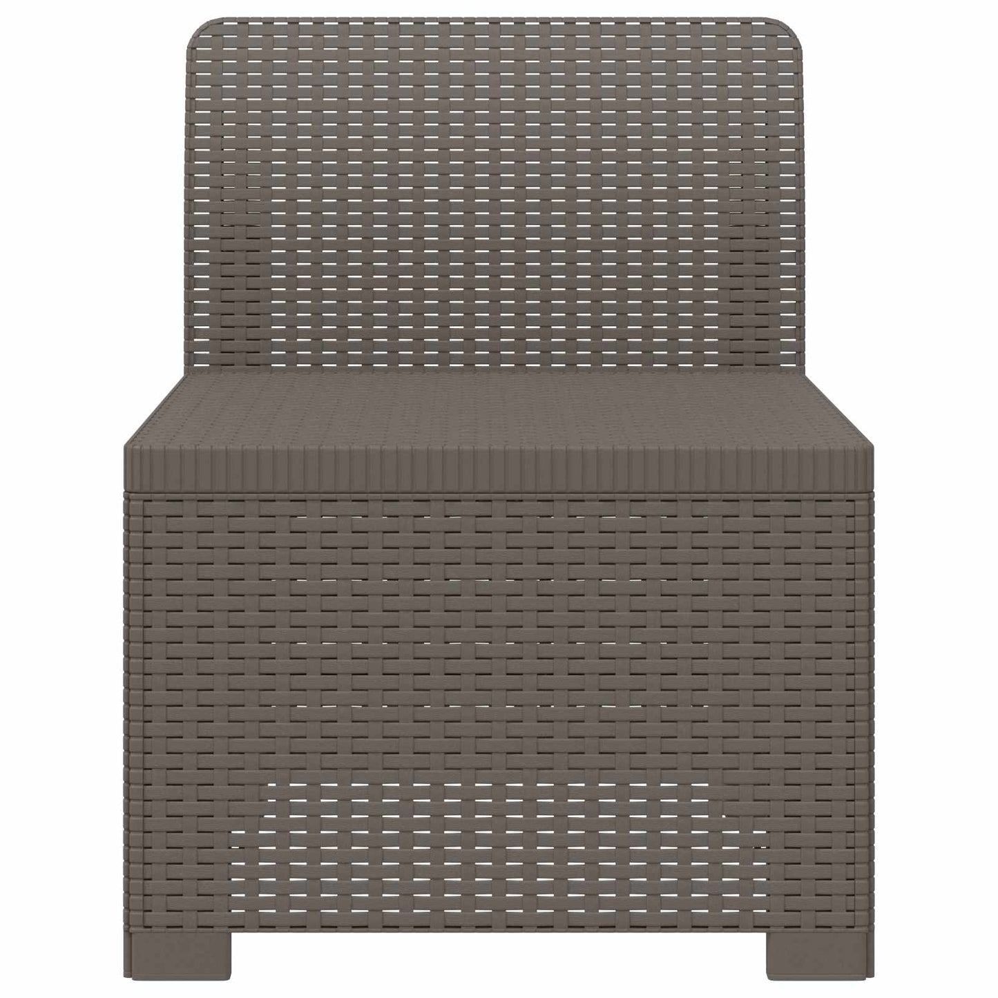 1-Seater Garden Sofa Rattan Look PP Light Grey
