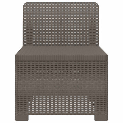 1-Seater Garden Sofa Rattan Look PP Light Grey