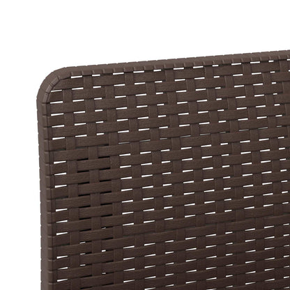 1-Seater Garden Sofa Rattan Look PP Brown