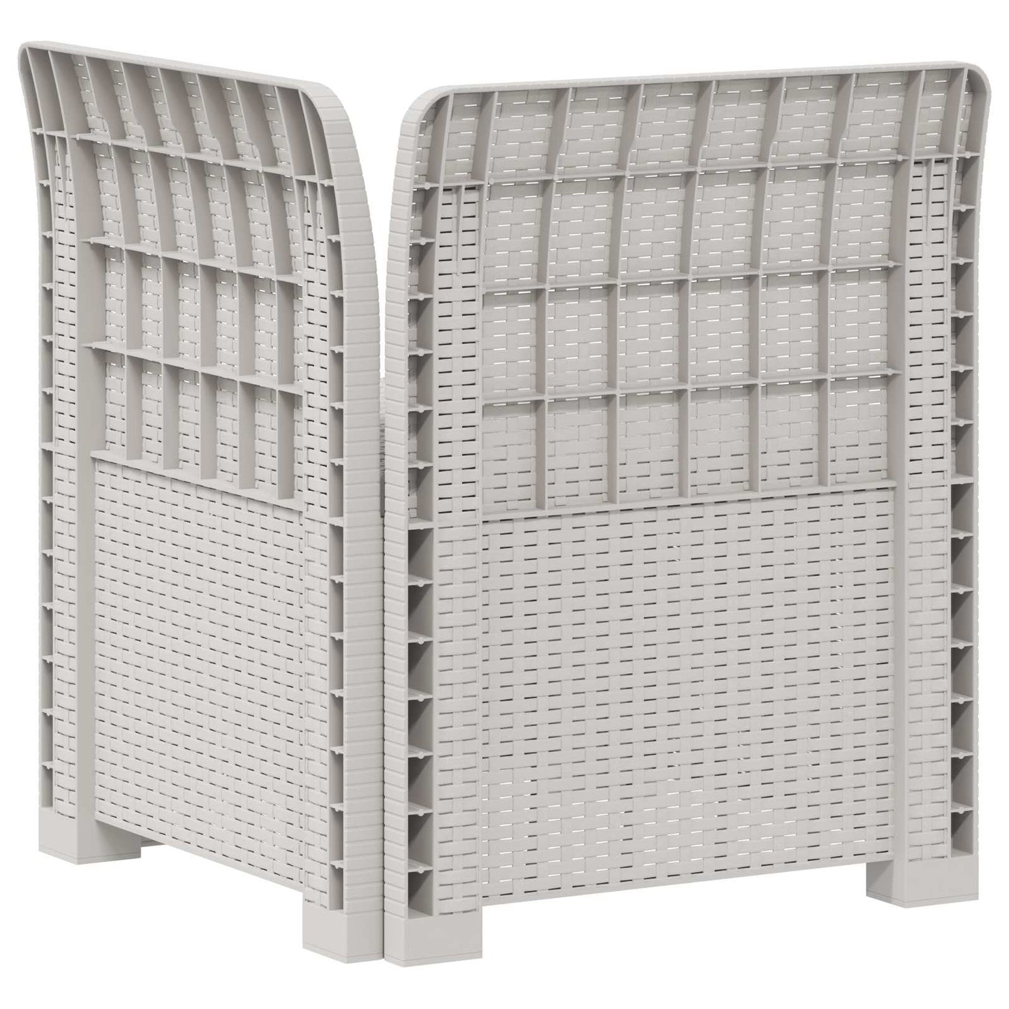 1-Seater Garden Sofa Rattan Look PP White