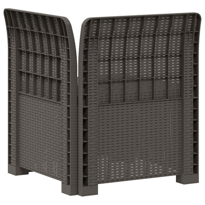 1-Seater Garden Sofa Rattan Look PP Light Grey