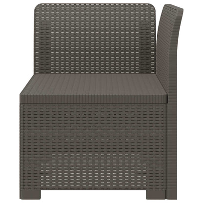 1-Seater Garden Sofa Rattan Look PP Light Grey