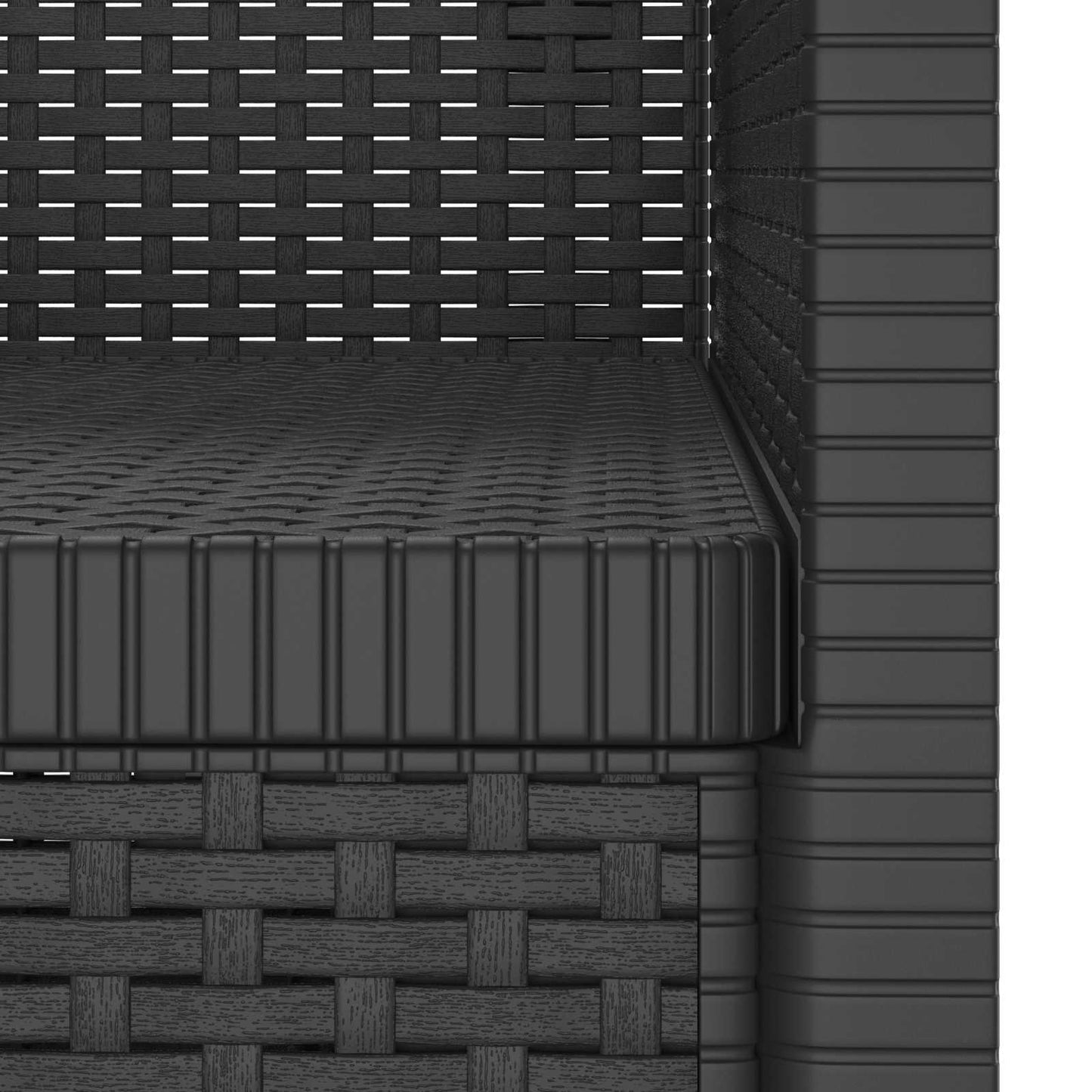 1-Seater Armchair Rattan Look PP Anthracite