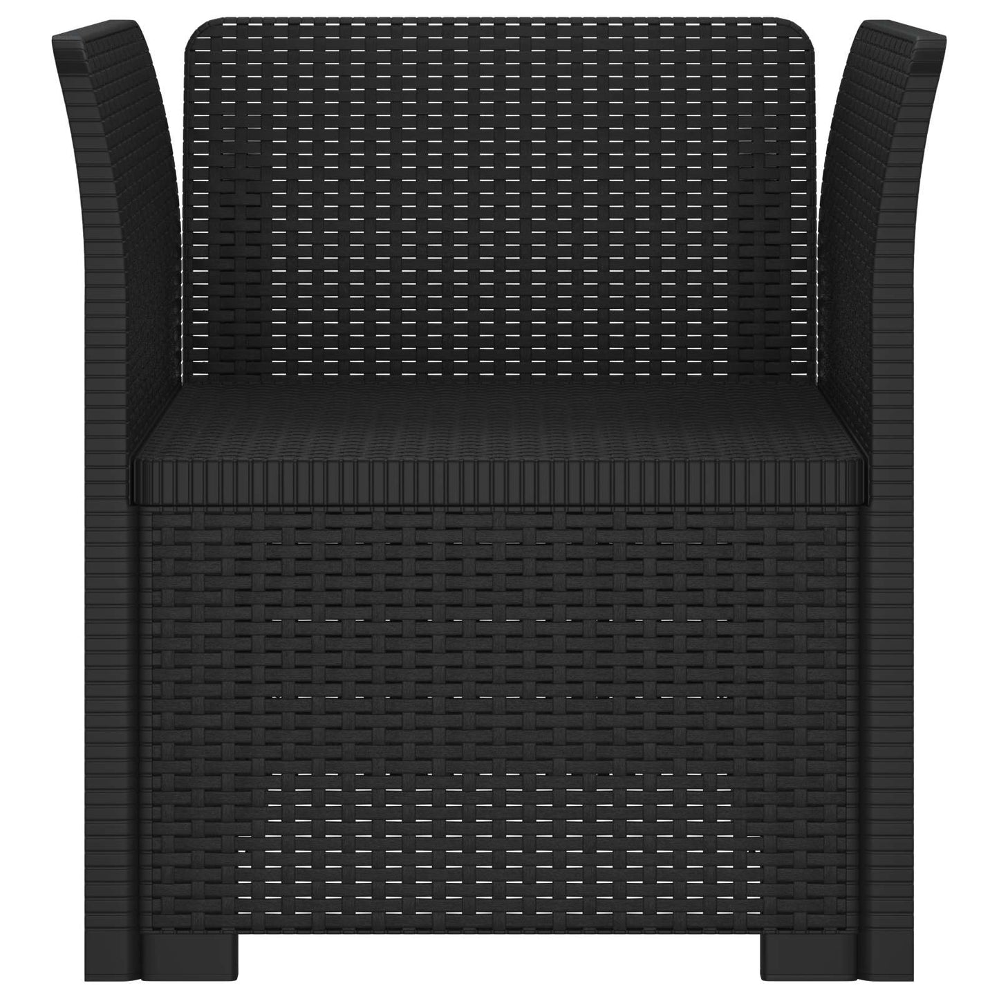 1-Seater Armchair Rattan Look PP Anthracite