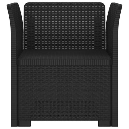 1-Seater Armchair Rattan Look PP Anthracite