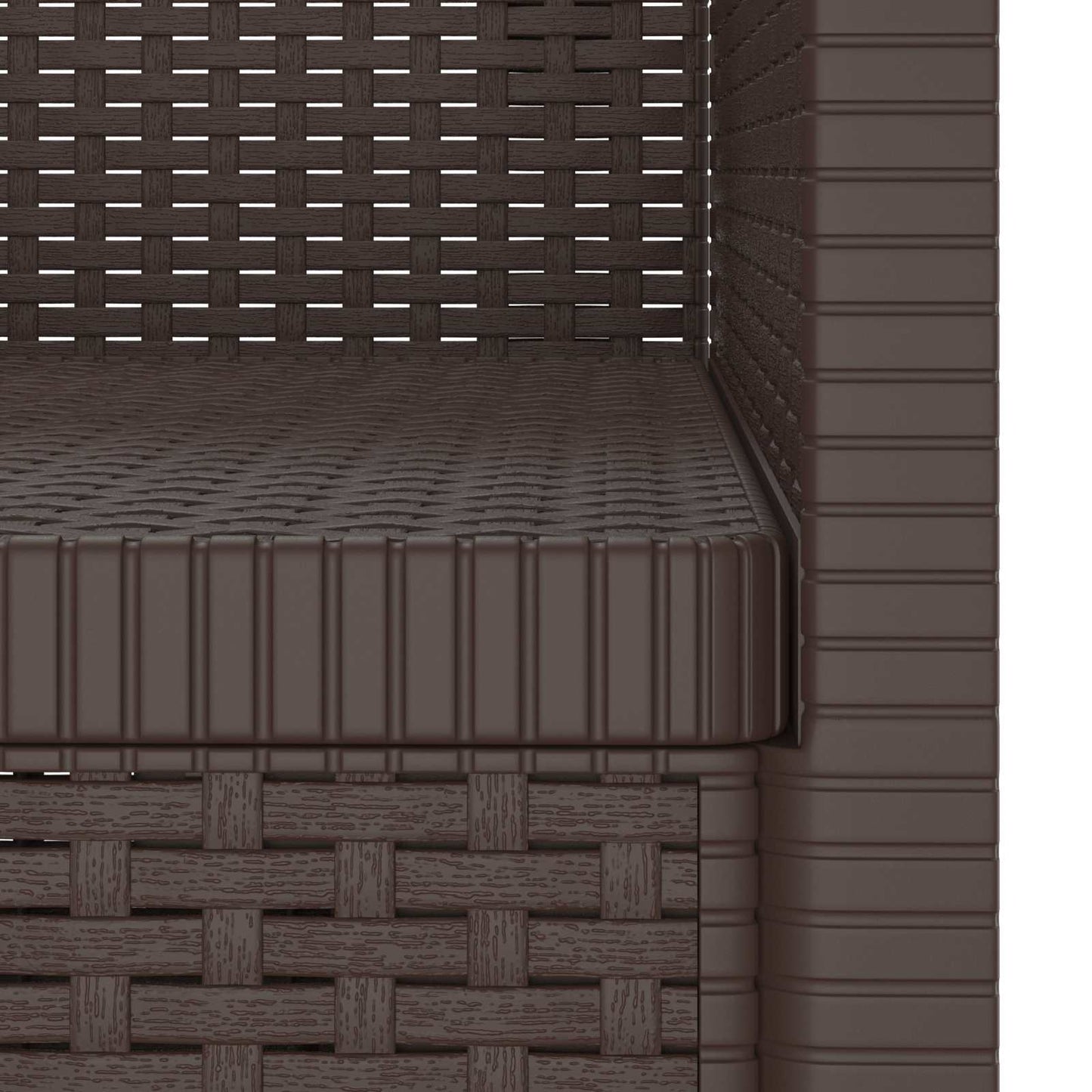 1-Seater Armchair Rattan Look PP Brown