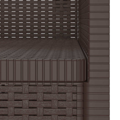 1-Seater Armchair Rattan Look PP Brown