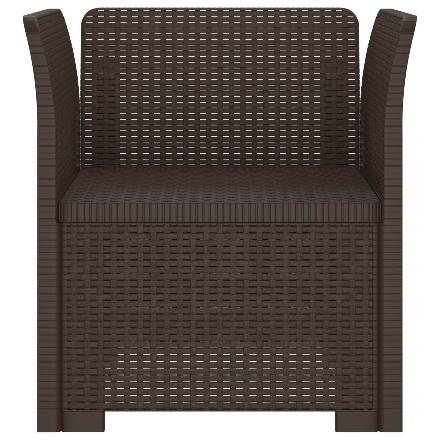 1-Seater Armchair Rattan Look PP Brown