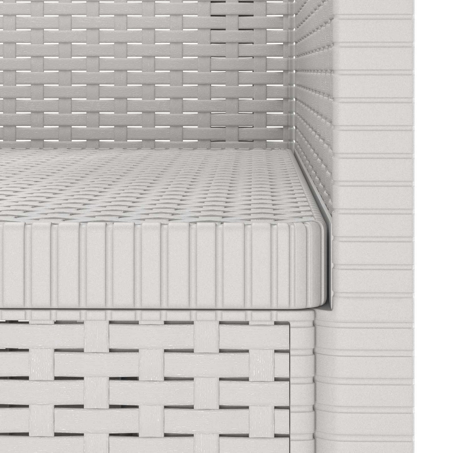 1-Seater Armchair Rattan Look PP White