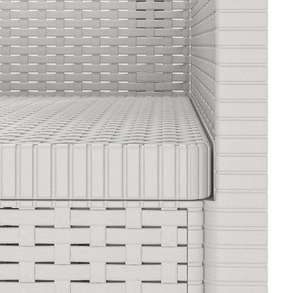 1-Seater Armchair Rattan Look PP White