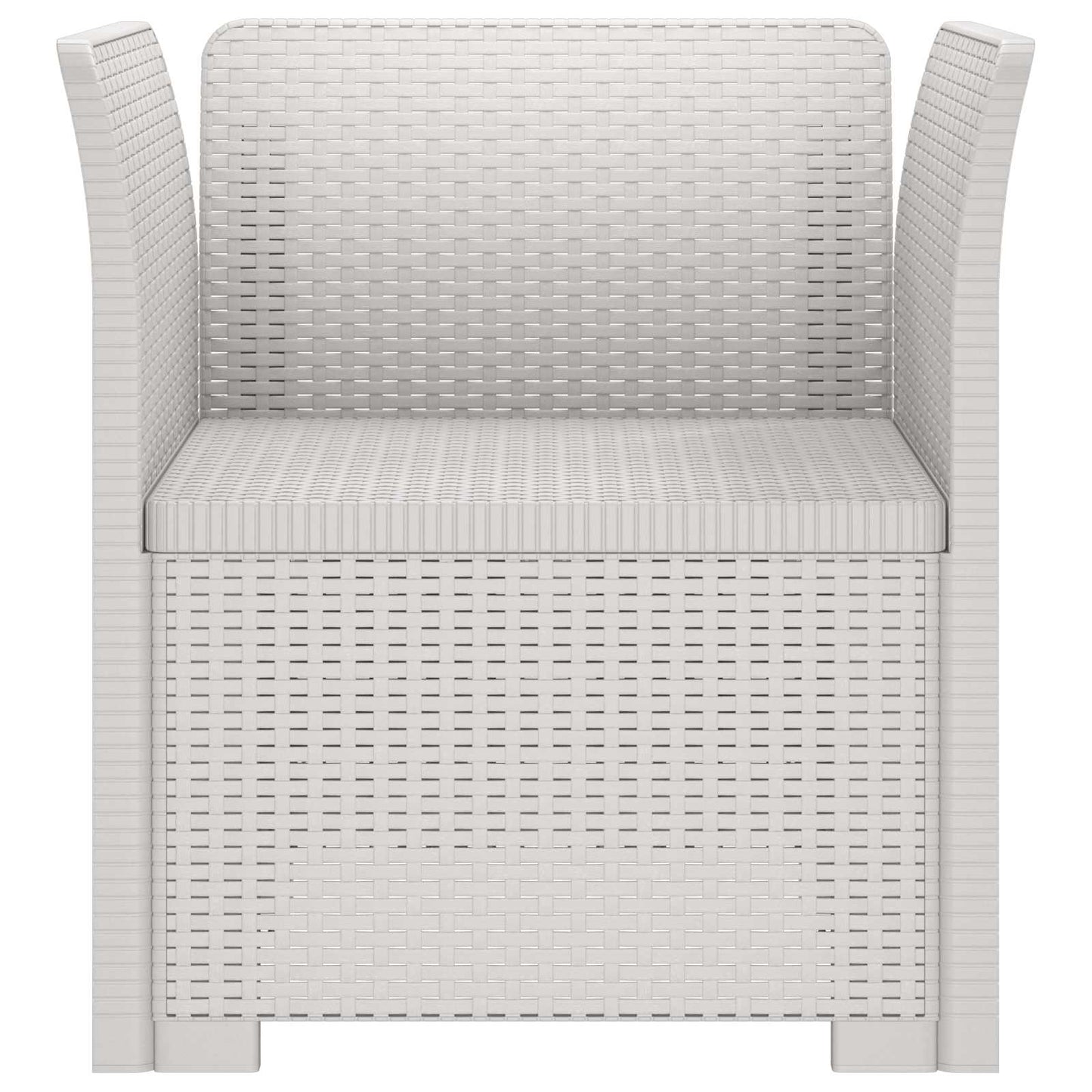 1-Seater Armchair Rattan Look PP White