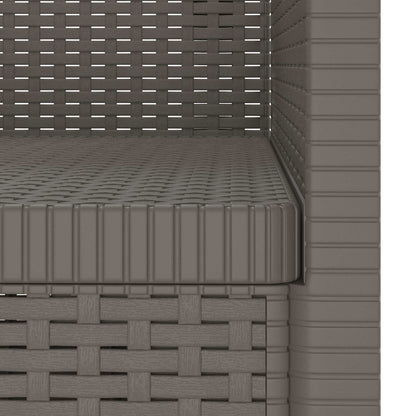 1-Seater Armchair Rattan Look PP Light Grey